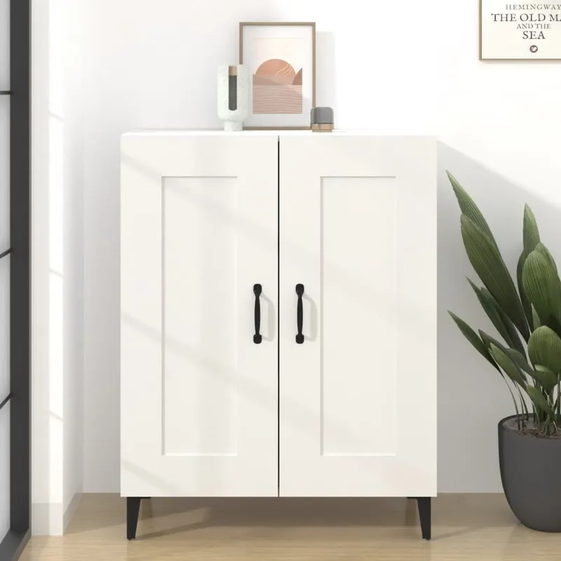 Sideboard bianco 69,5x34x90 cm derivato del legno