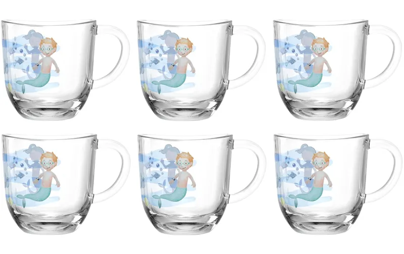 LEONARDO Kindertasse Avvenutura 280 ml, 6 Stück, Meer