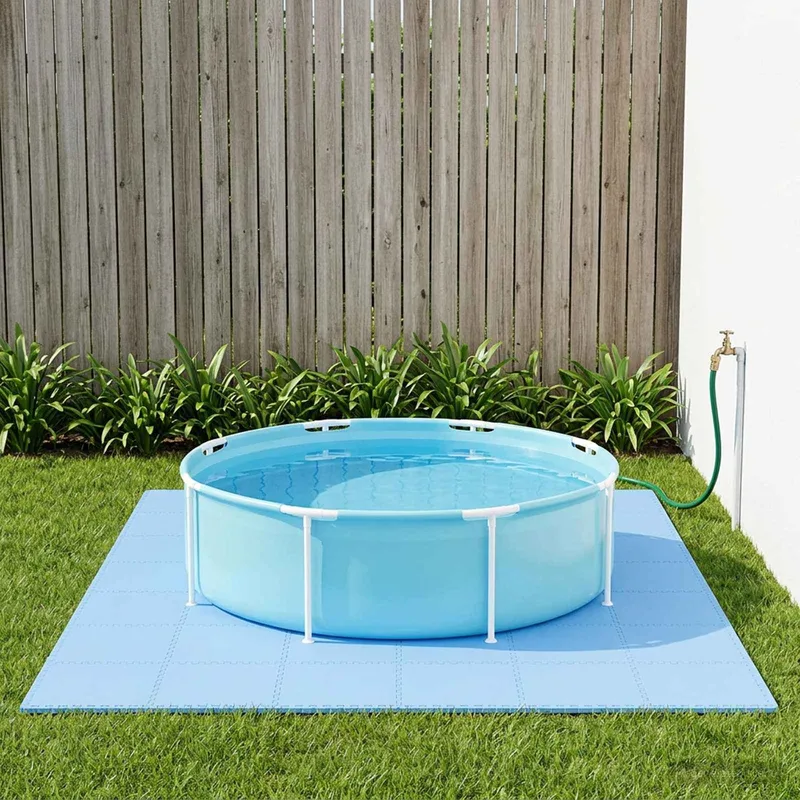 Pool Bodenschutzmatte 50 stk. Blau 18 m² EVA-Schaum