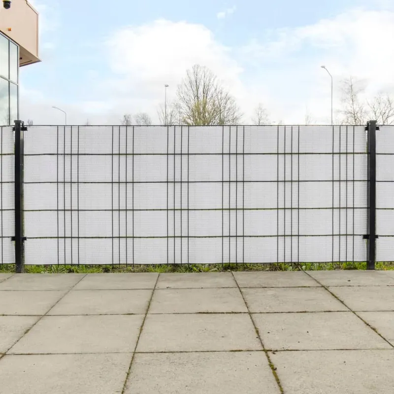 Balkon-frangivistae 10 Stk. bianco 255x19 cm Poly Rattan