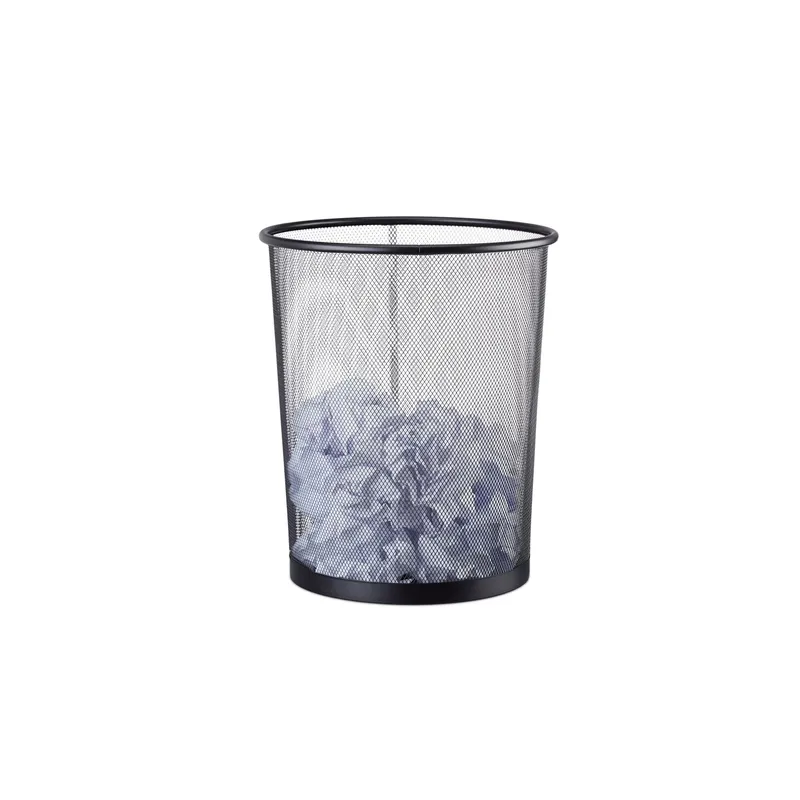 relaxdays Corbeille à papier 19 l, Noir