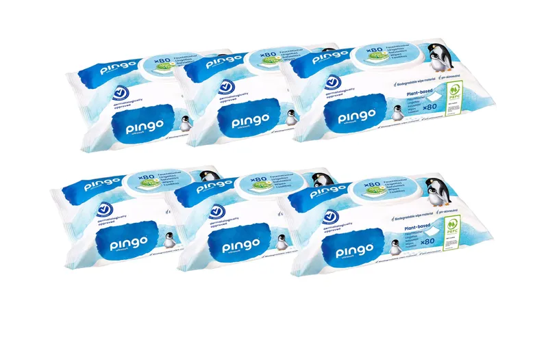 Pingo Feuchttücher Aloe Vera 6 x 80 Stück