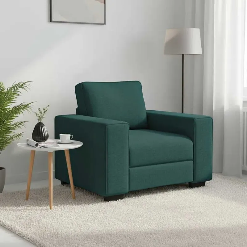 Sessel Dunkelgrün 100x77x82 cm tessuto