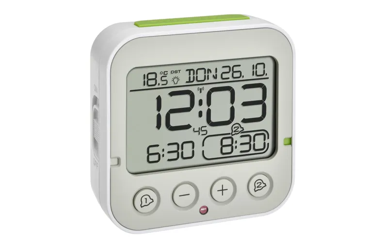 TFA Dostmann Funkwecker Bingo 2.0 bianco