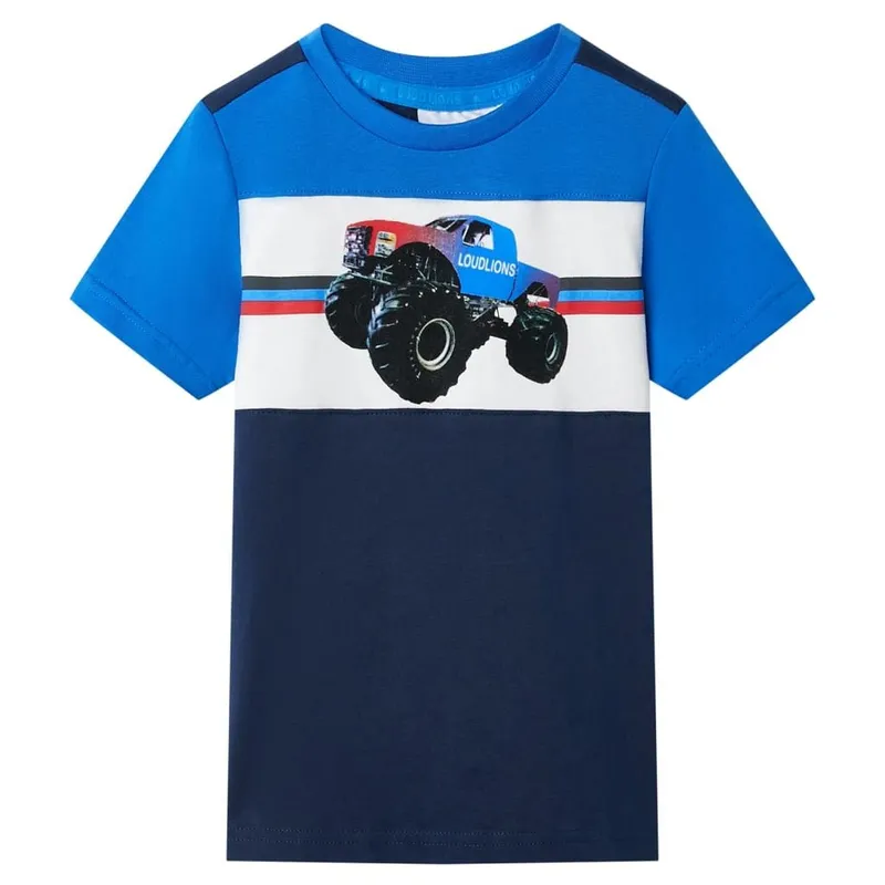 T-shirt pour enfants bleu et bleu marine 104