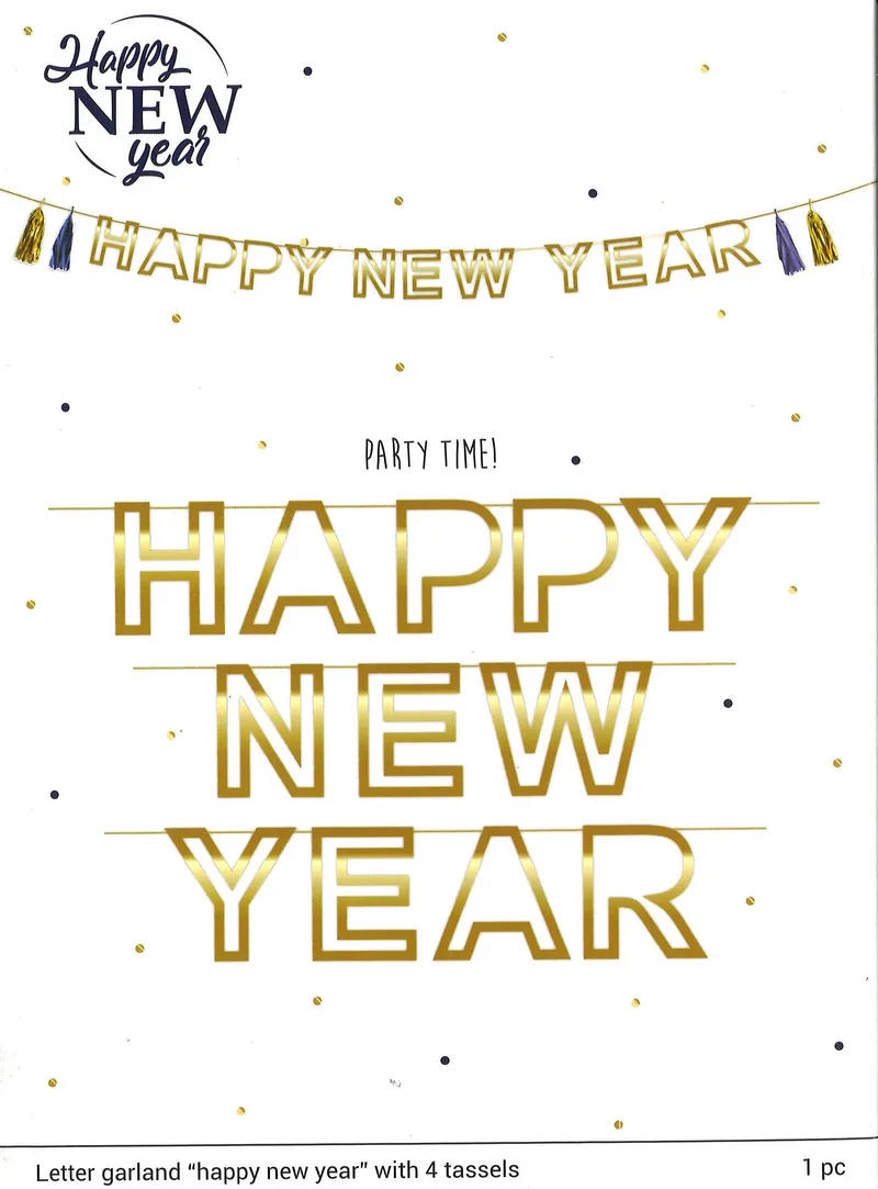 Buchstabengirlande Happy New
