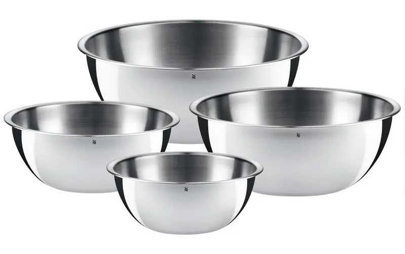 WMF Rührschüssel-Set Gourmet 1 l/1.5 l/2.5 l/3.5 l, Silber