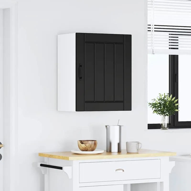 Küchen-Hängeschrank Lucca Schwarz Holzwerkstoff