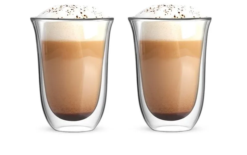 Bialetti Latte Macchiato Becher Firenze 300 ml, 2 pieces, transparent