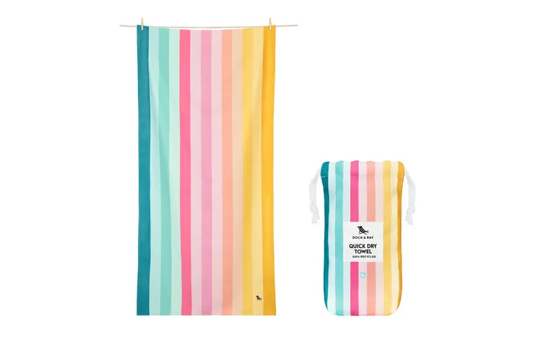 Dock & Bay Strandtuch Coastal Candy 200 cm x 90 cm, Mehrfarbig