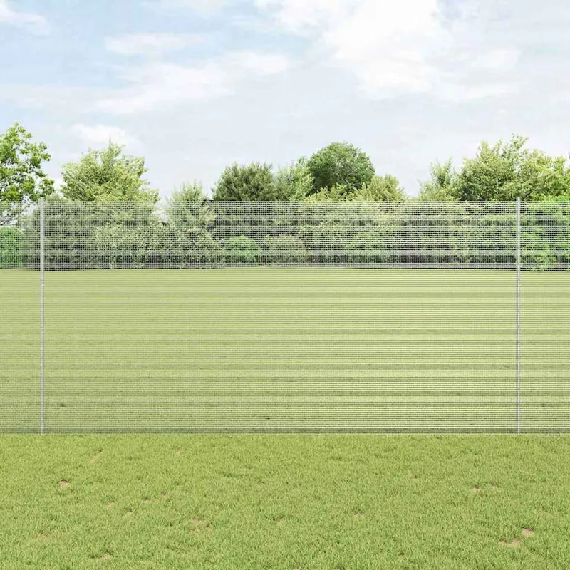 Clôture en fil soudé avec poteaux 10 x 1,6 m Acier galvanisé