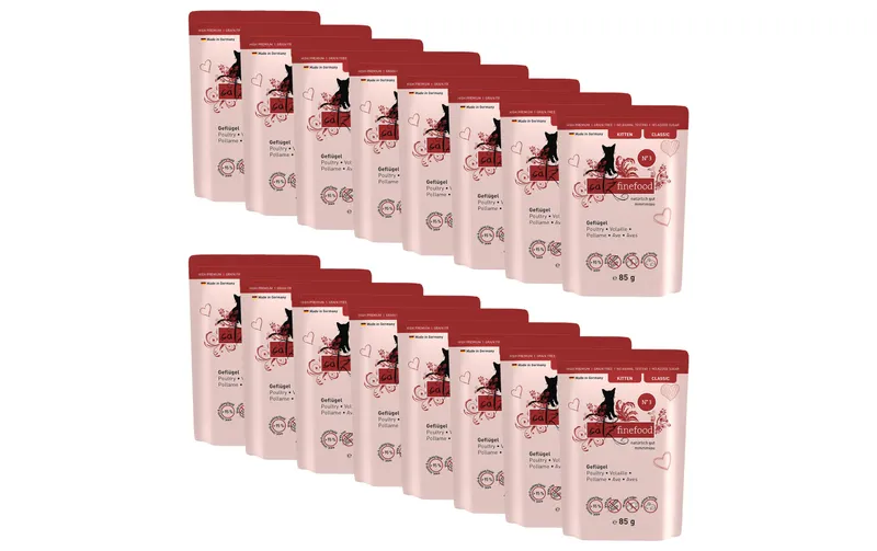 catz finefood Nassfutter Kitten No.03 Geflügel, 16 x 85 g