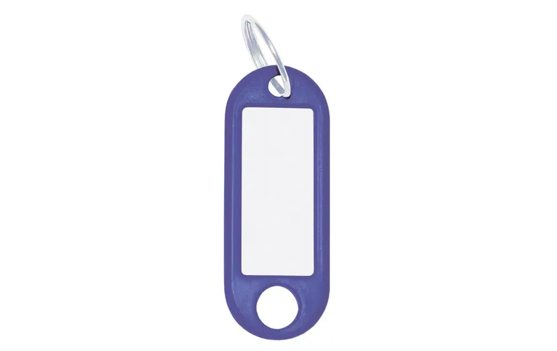WEDO Schlüsselanhänger 18 mm mit Ring, Blau, 100 Stück