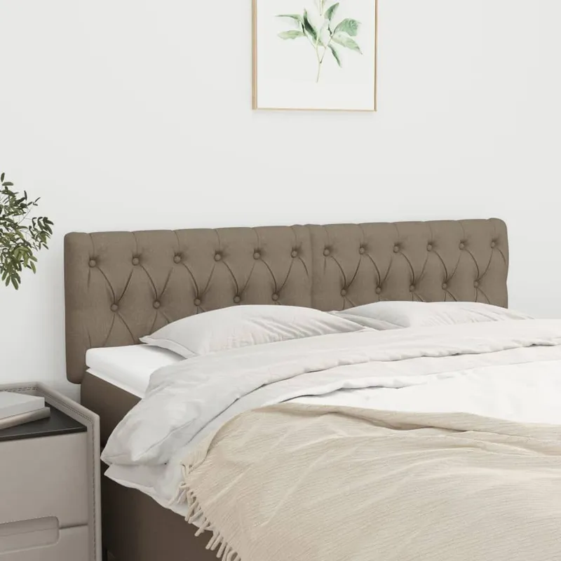 Kopfteile Taupe 144x7x78/88 cm Stoff