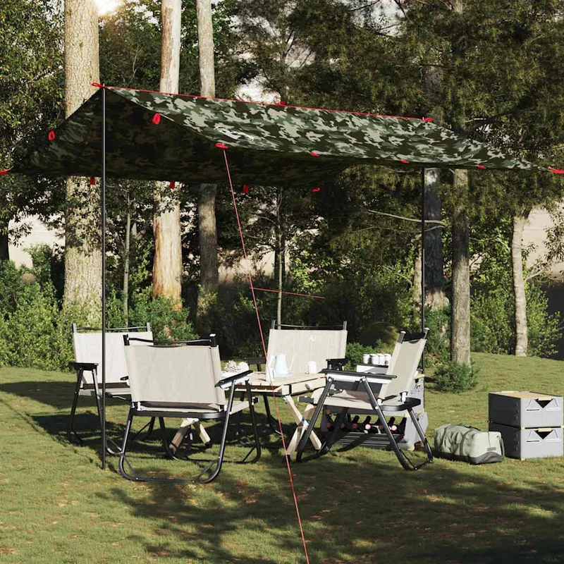 Bâche de camping camouflage 306x306 cm imperméable