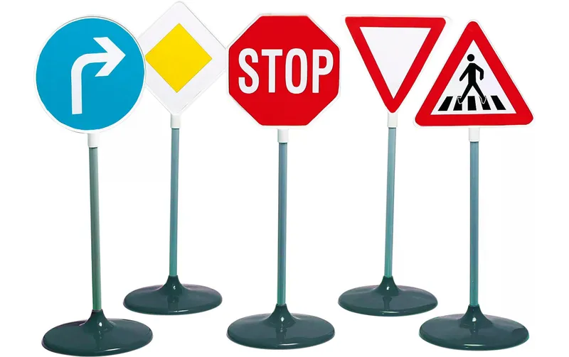 Klein-Toys Strassenverkehr Verkehrsschilder-Set 5-teilig