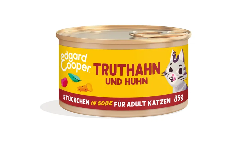 Edgard & Cooper Nassfutter Adult Truthahn & Huhn, 18 x 85g