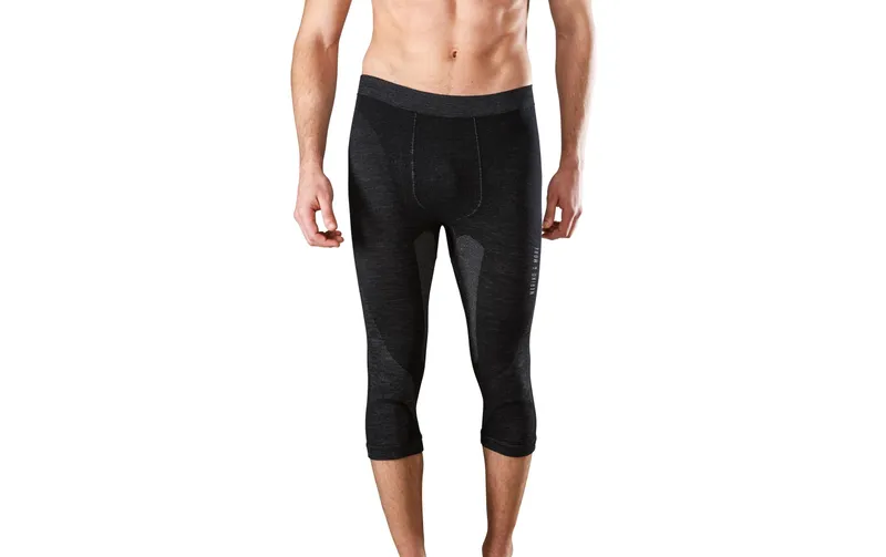 Merino & More Herren Funktionsunterhose 3/4 M, black