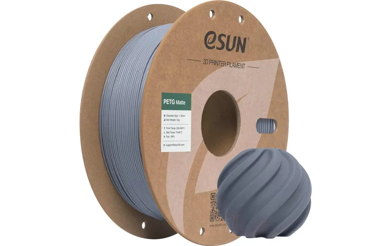 eSun Filament PETG-Matte Dunkelgrau 1.75 mm 1 kg