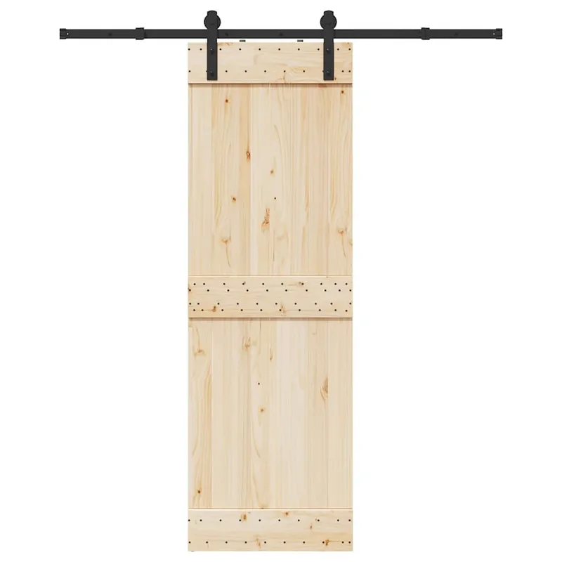 Schiebetürbeschlag-Set 183 cm Stahl nero