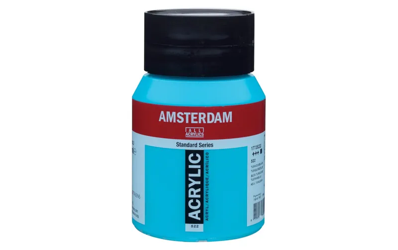 Amsterdam Acrylfarbe Standard 522 Türkisblau deckend, 500 ml