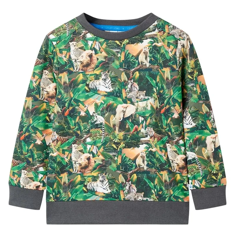 Kinder-Sweatshirt Dschungel-Motiv 116