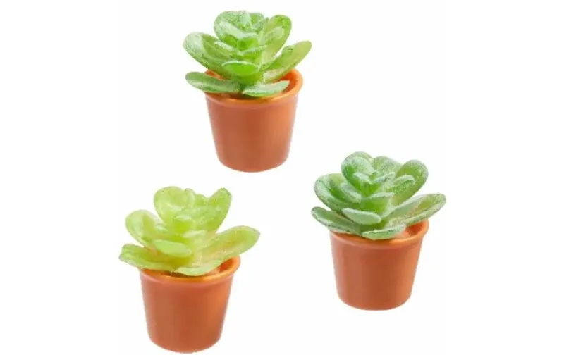 HobbyFun Mini-Figur Blumentöpfe 2.3 cm, 3 pezzi