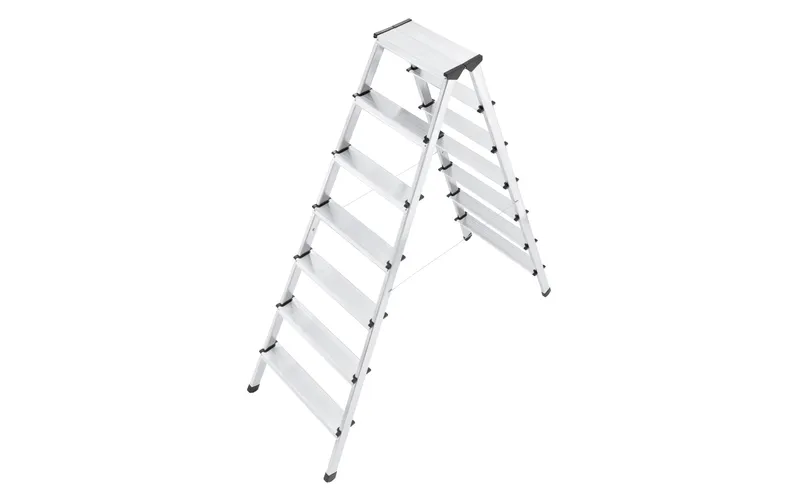 Hailo Doppelstufenleiter D60, Alu 7 Stufen