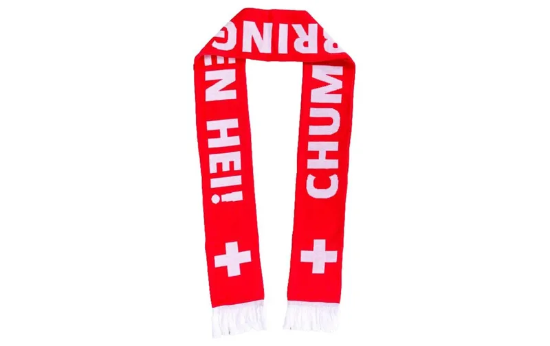 Swissmeme Schal CHUM BRINGEN HEI! Rot/Weiss