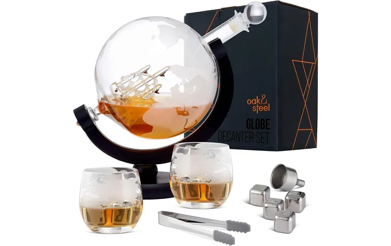 Oak & Steel Dekanter Globus 1.5 l, transparent