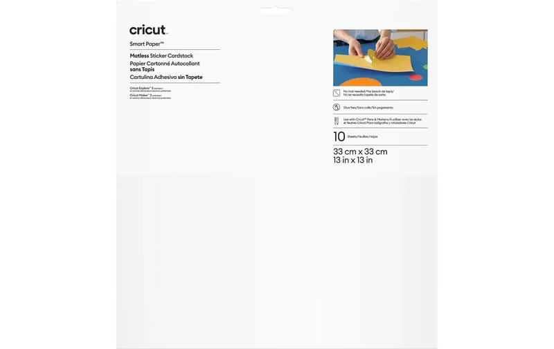 Cricut Stickerpapier Smart 33 x 33 cm, 10 Blatt, bianco
