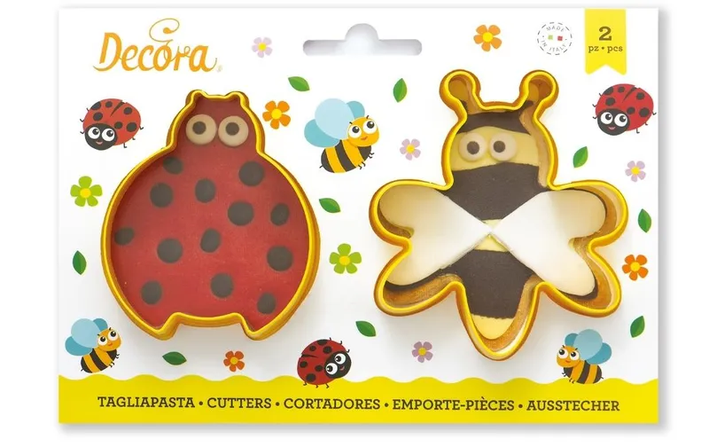 Decora Guetzli-Ausstecher-Set 2 Stück, Marienkäfer und Biene