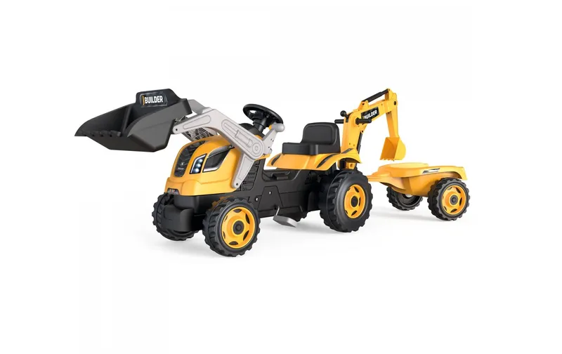 Smoby Traktor Builder Max with Anhänger