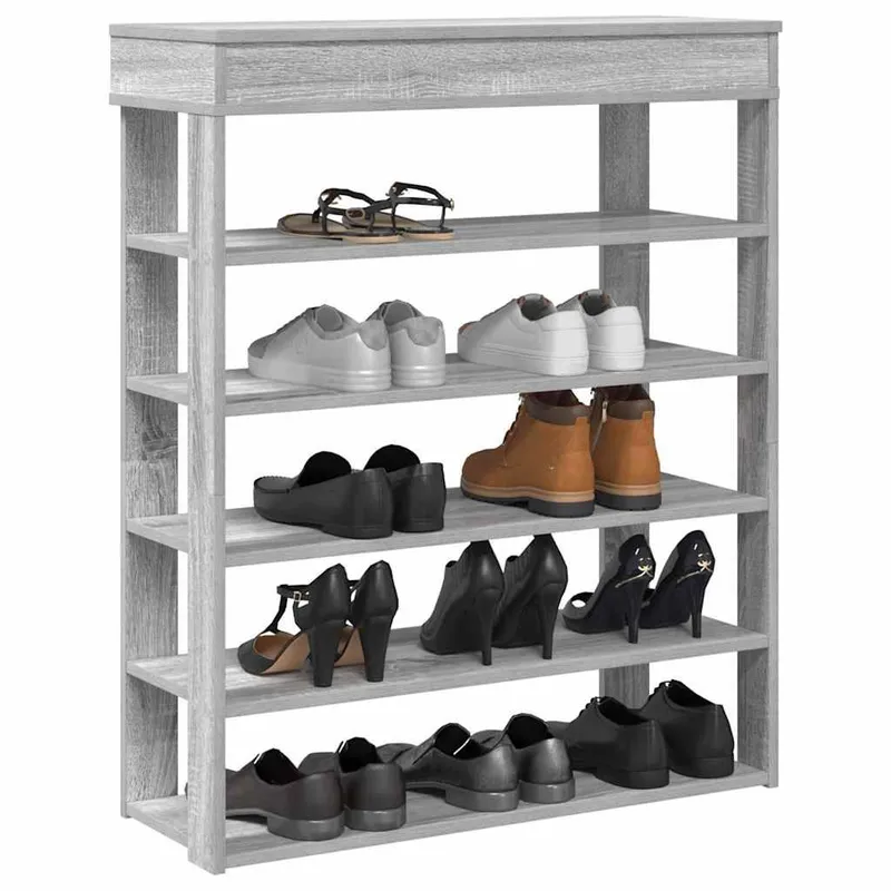 Étagère à chaussures sonoma gris 80x30x98 cm bois d'ingénierie