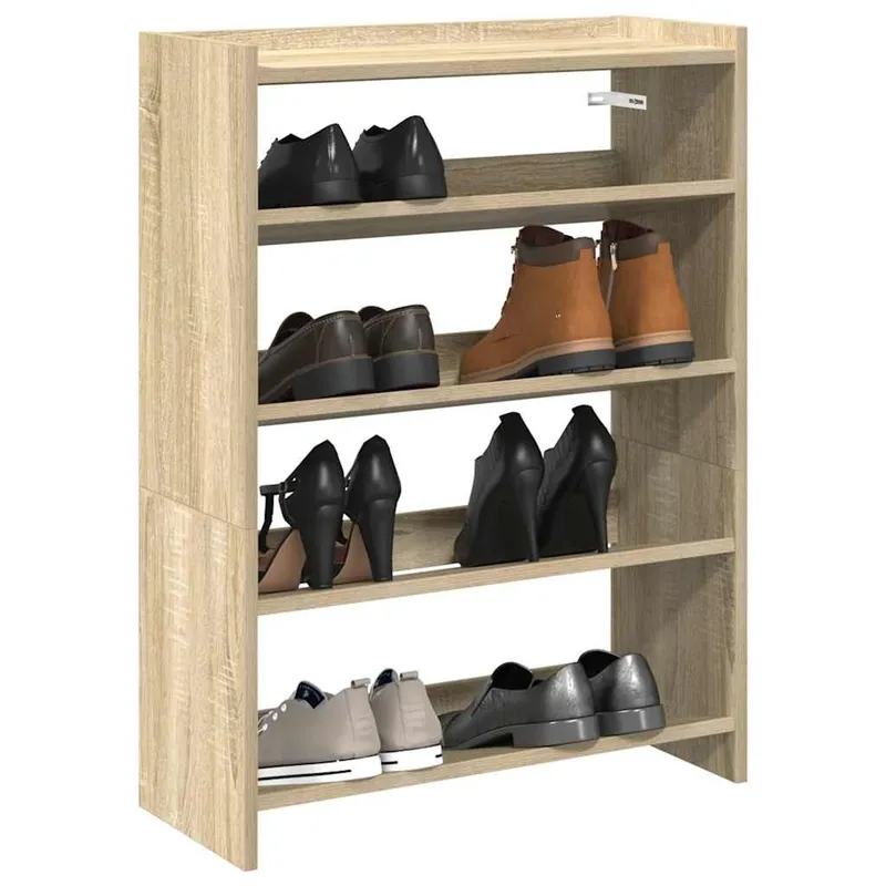 Schuhregal Sonoma-Eiche 60x25x81 cm engineered wood