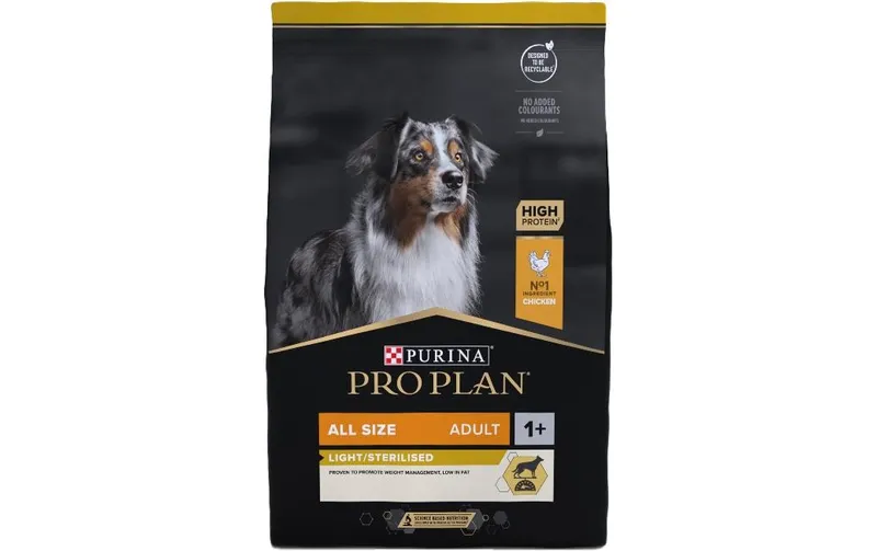 Purina Pro Plan Trockenfutter All Size Adult Light/Sterilised Huhn, 3 kg