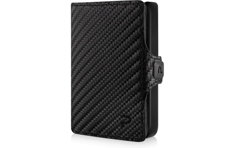 Puristo Portemonnaie KLIK Minimal micro Münzfach 12er Carbon
