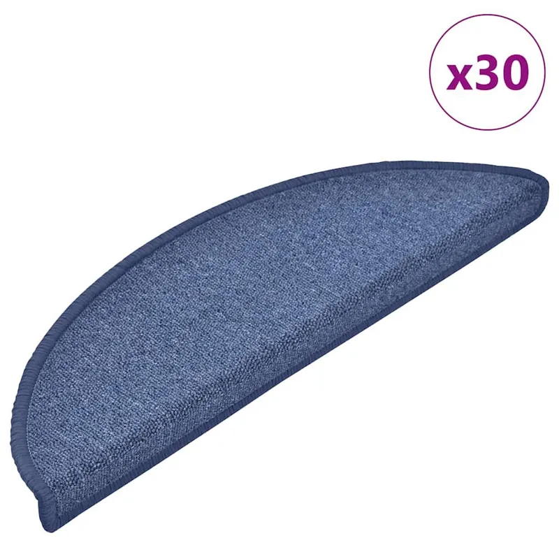 Stufenmatten 30 Stk. 56x17x3 cm Blau Halbrund