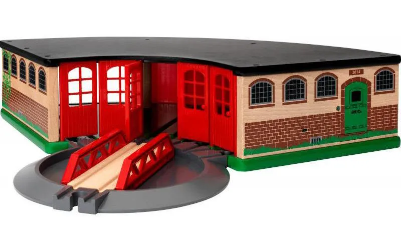 BRIO ferrobahn Grosser Ringlokschuppen con Drehscheibe