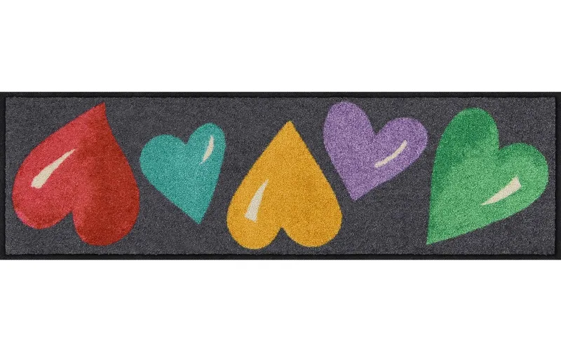 Salonlöwe Fussmatte Big Hearts Colorful 30 cm x 100 cm