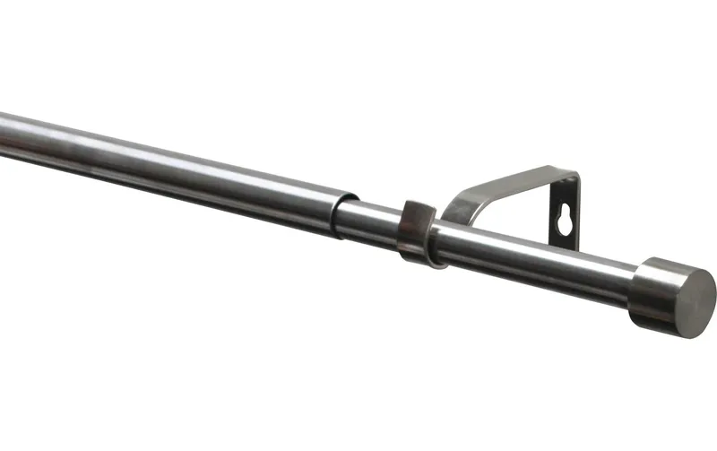Gardinia Vorhangstange Set Kos Cap 1-Lauf 19/16 mm 190-340 cm