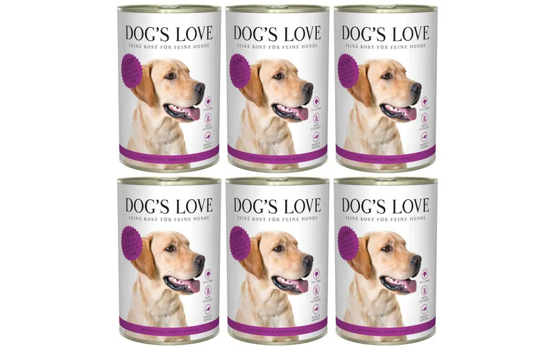 Dog's Love Nassfutter Adult Lamm, 6 x 400 g