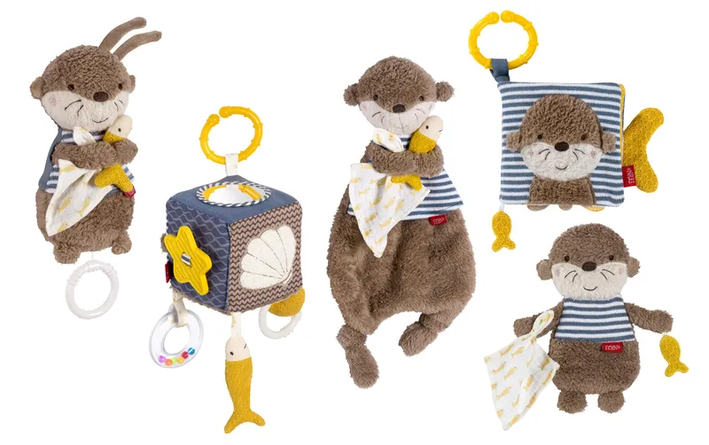 fehn Geschenkset «Otter Theo» en tissu et Plüsch