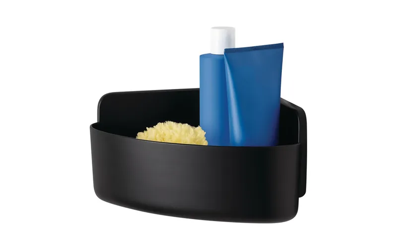 tesa Lavaa Eck-Duschkorb M, black