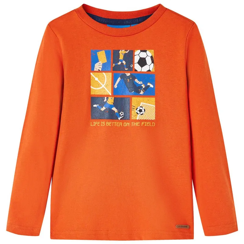 T-shirt enfants à manches longues orange 104