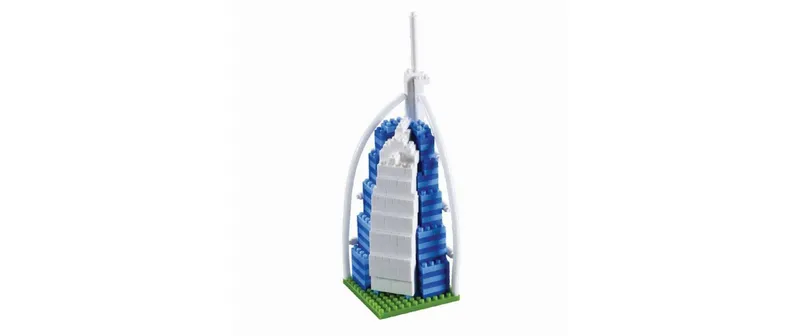 BRIXIES Bausteinmodell Burj Al Arab in 355 Bausteinen