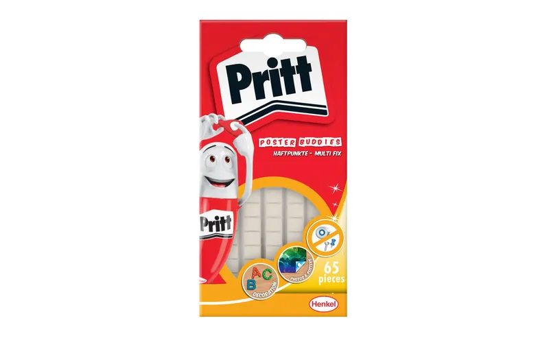 Pritt Klebepad Poster Buddies Multifix 65 pièces