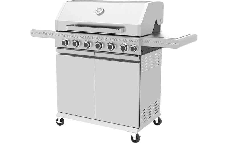 OHMEX Gasgrill OHM-BBQ-6125SB 6B+1SB 72 x 42 cm 20.5 kW