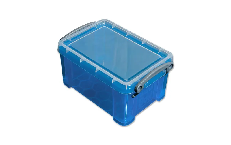 Really Useful Box Aufbewahrungsbox 0.3 Liter, bleu/transparent