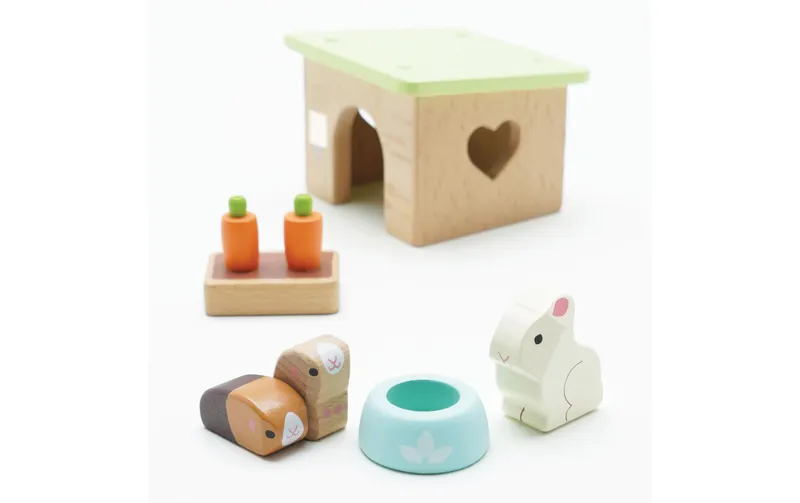 LE TOY VAN Puppenhausmöbel Hase e Meerschweinchenset